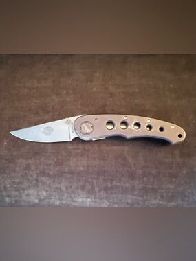 Harley Davidson Folding Pocket Knife with Locking Blade & Belt Clip